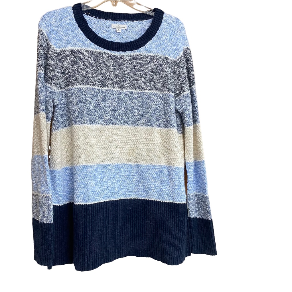 Ll Bean Signature Linen Cotton Pullover Sweater Sz Lg